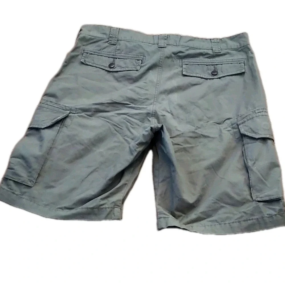Mens Cargo Shorts Size Medium  Khaki Green  Active‎ Casual Comfort